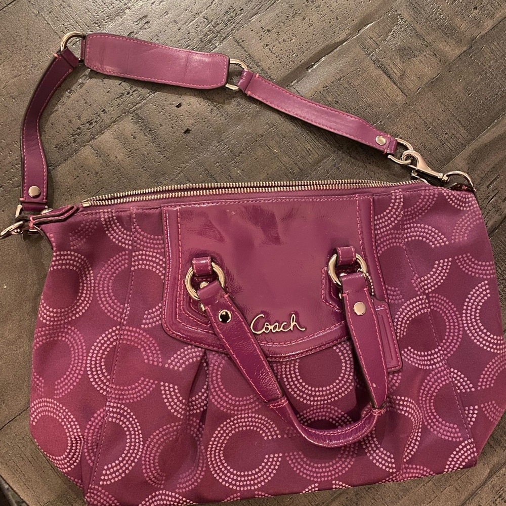 Purple Coach purse